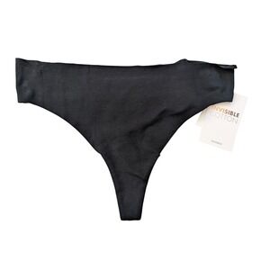 Hanro 71225 Invisible‎ Cotton Thong Panty X-Large Black NWT